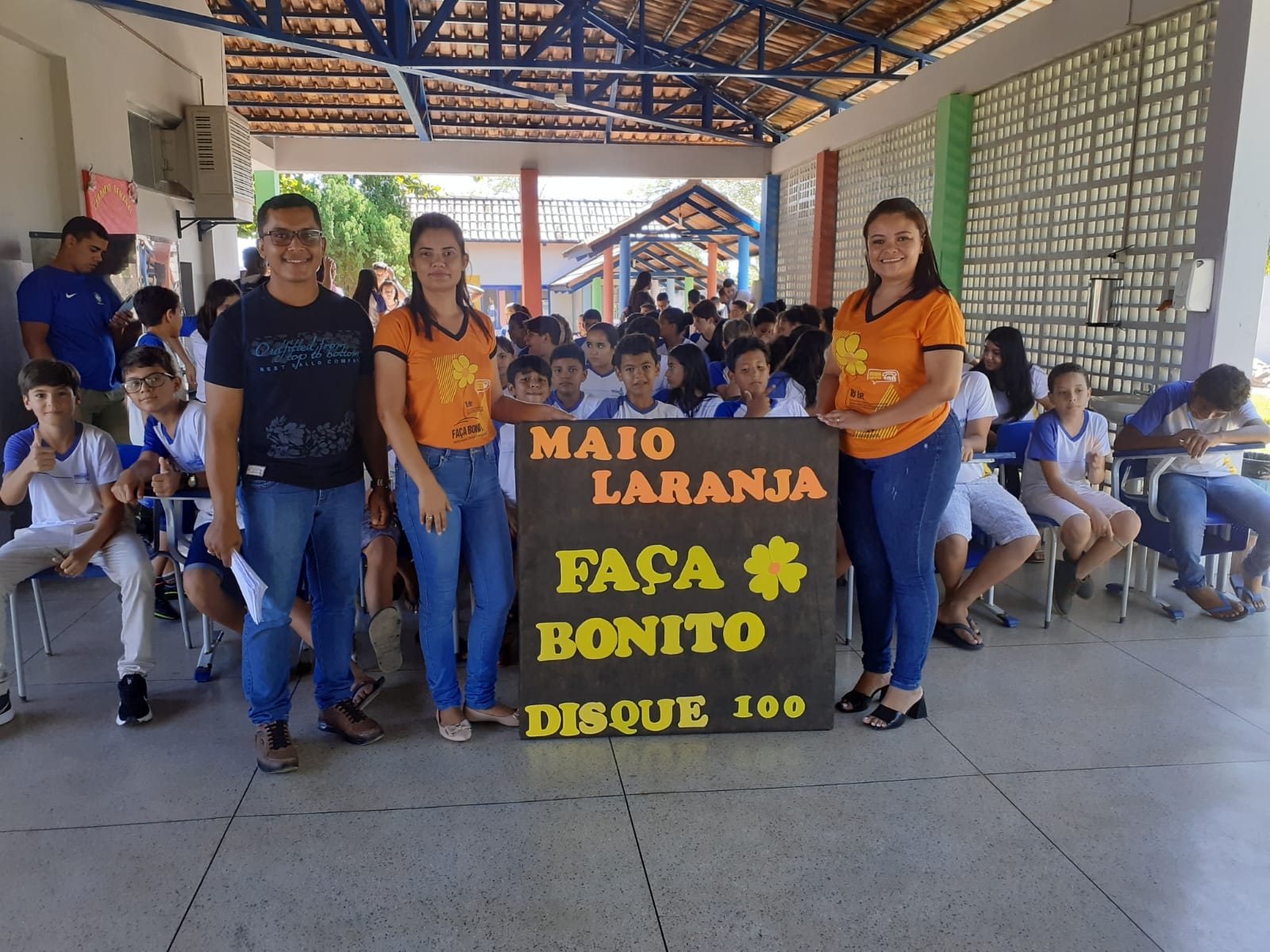 Faça Bonito | Prefeitura de Goianorte, por meio da Secretaria de Assistência Social e CRAS realizou Campanha Maio Laranja